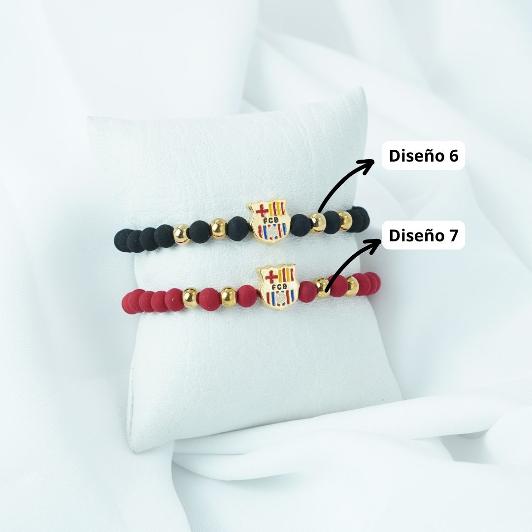 Pulsera FC Barcelona (Oficial) Baño de Oro 18K